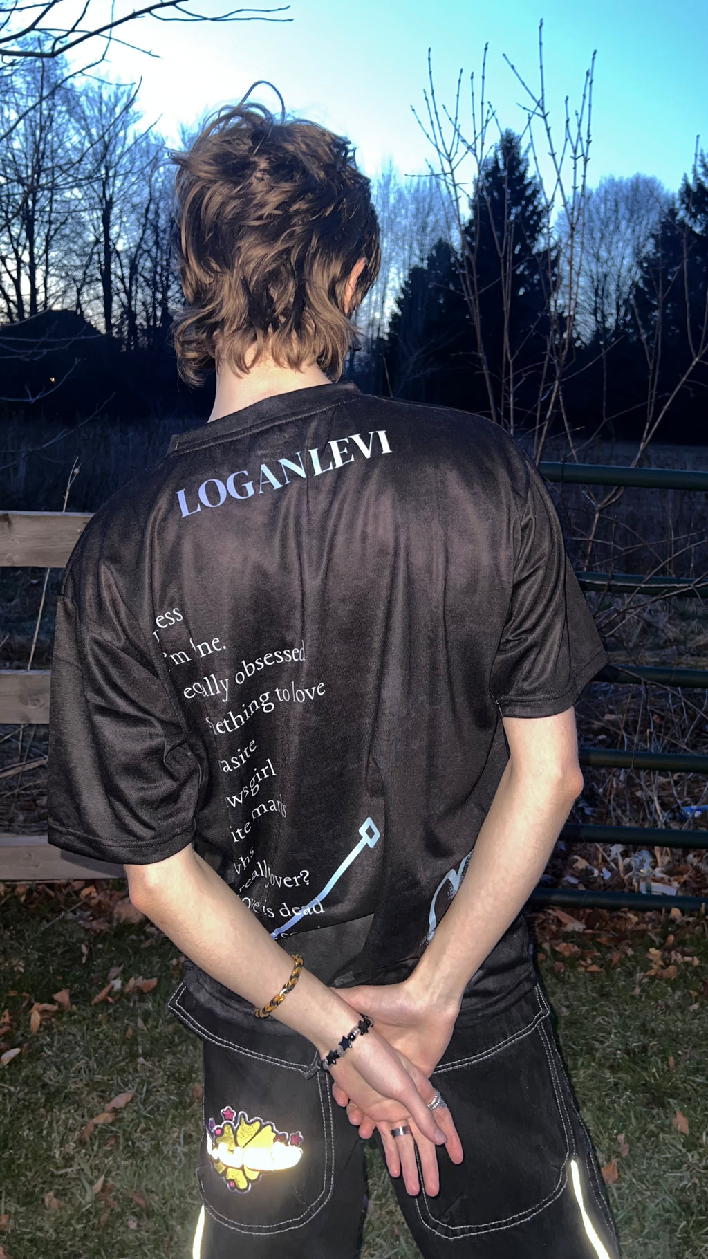LOGAN LEVI "TRACKLIST" MARBLED TEE